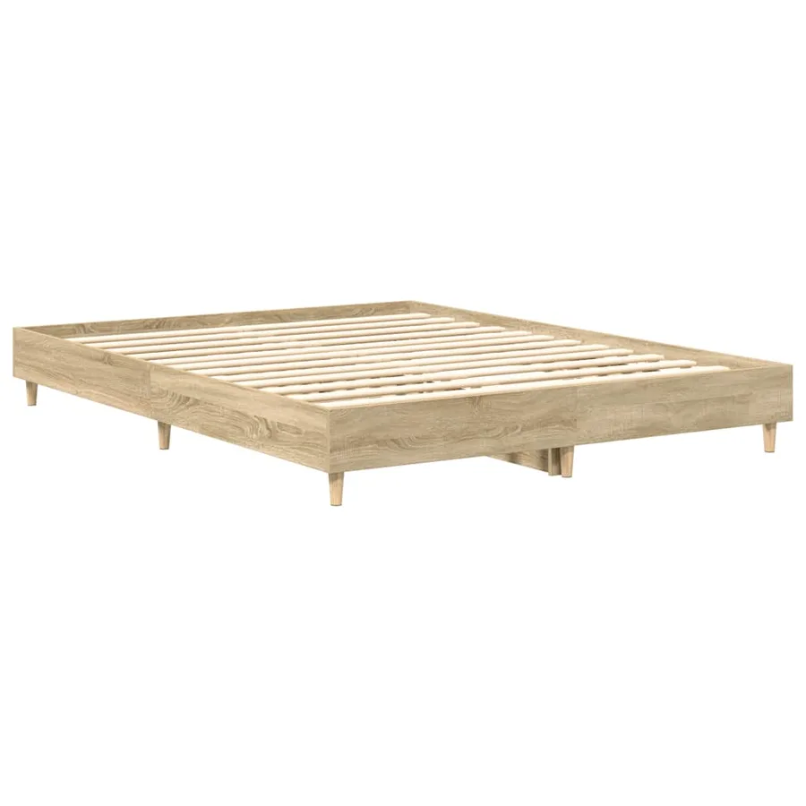 Cadre de lit sans matelas chêne sonoma 150x200 cm - 7