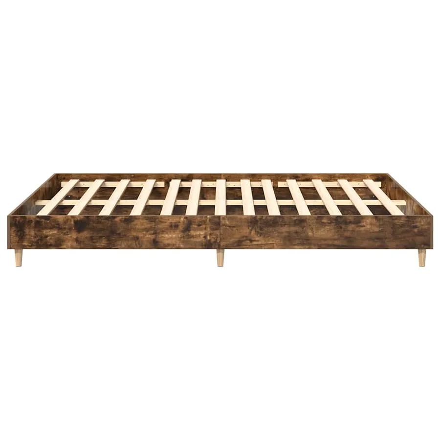 Cadre de lit sans matelas chêne fumé 150x200 cm bois ingénierie - 6