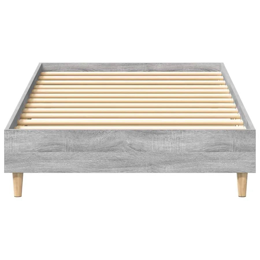 Cadre de lit sans matelas sonoma gris 75x190 cm - 5