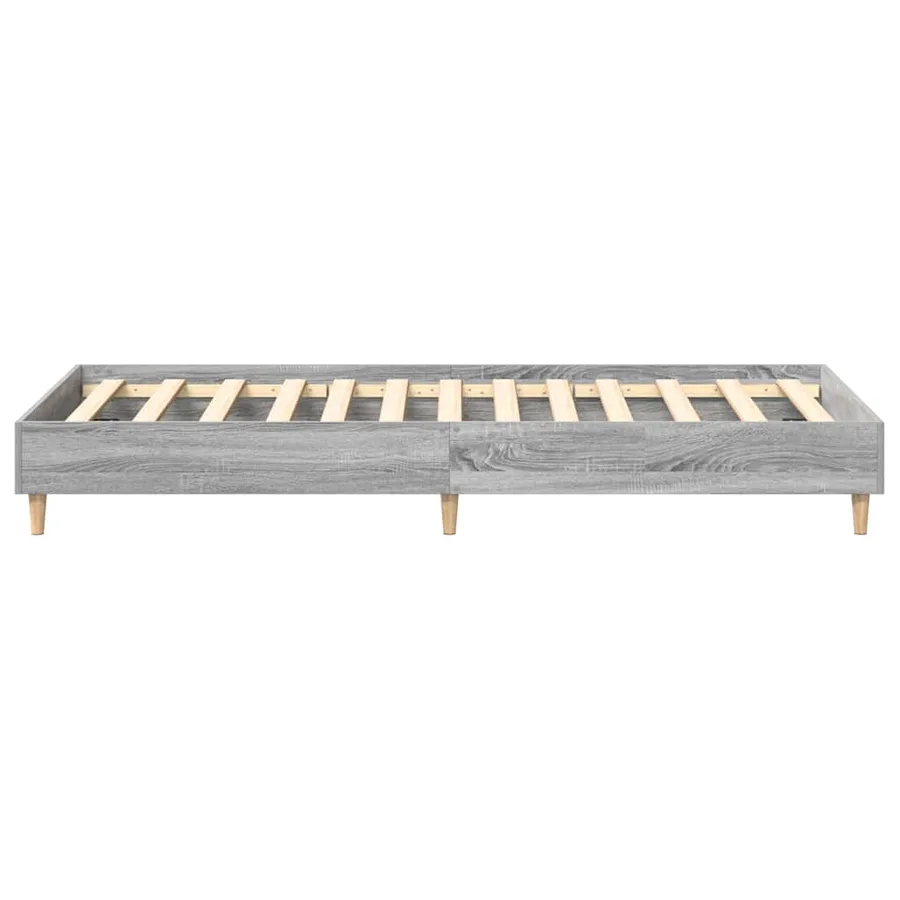 Cadre de lit sans matelas sonoma gris 75x190 cm - 6