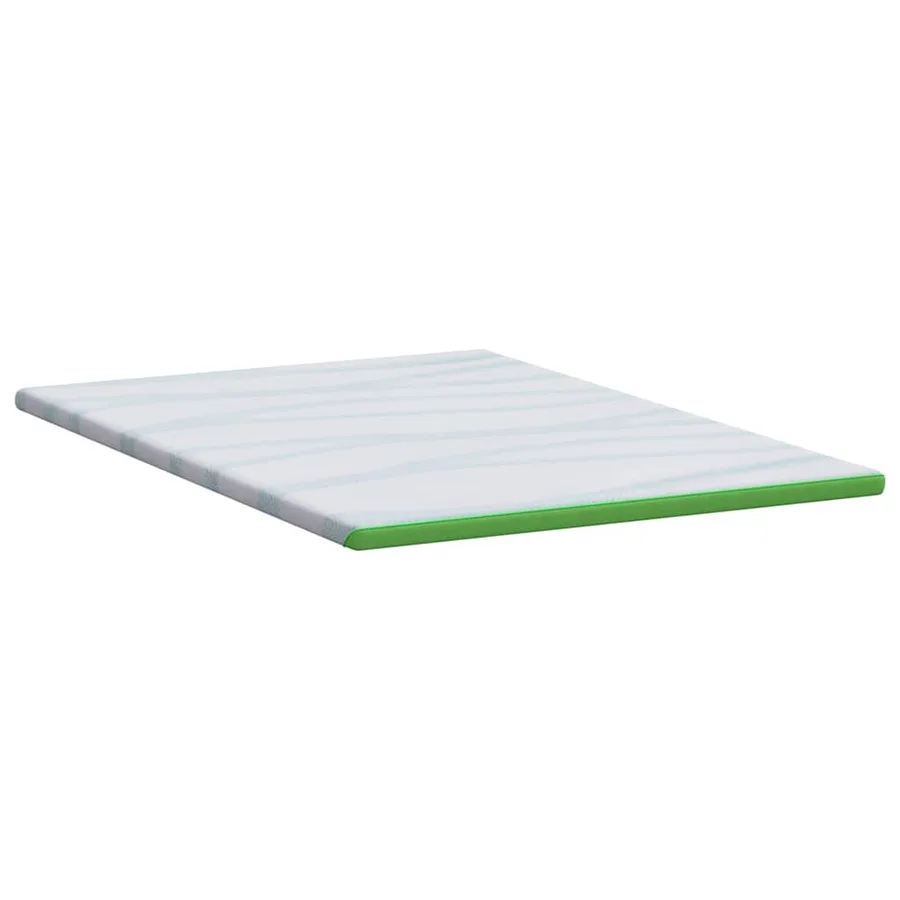Surmatelas Blanc et vert 180 x 200 cm Tissu Jacquard - 6