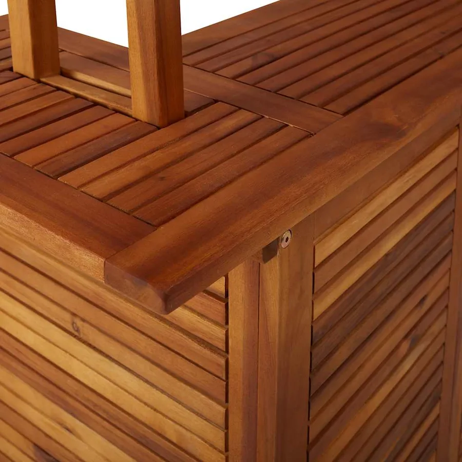 Table de bar d'extérieur avec toit 113x106x217 cm Bois d'acacia - 8