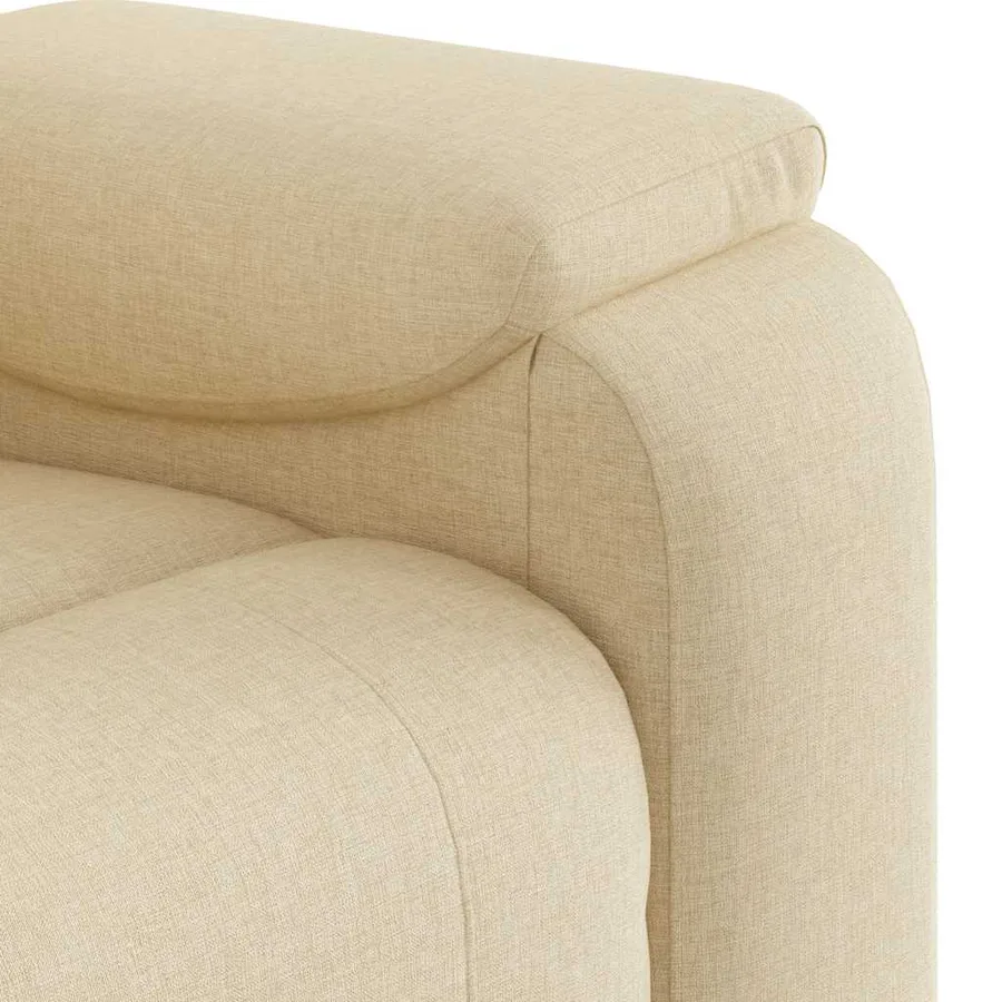 Fauteuil de massage inclinable Crème Tissu - 9