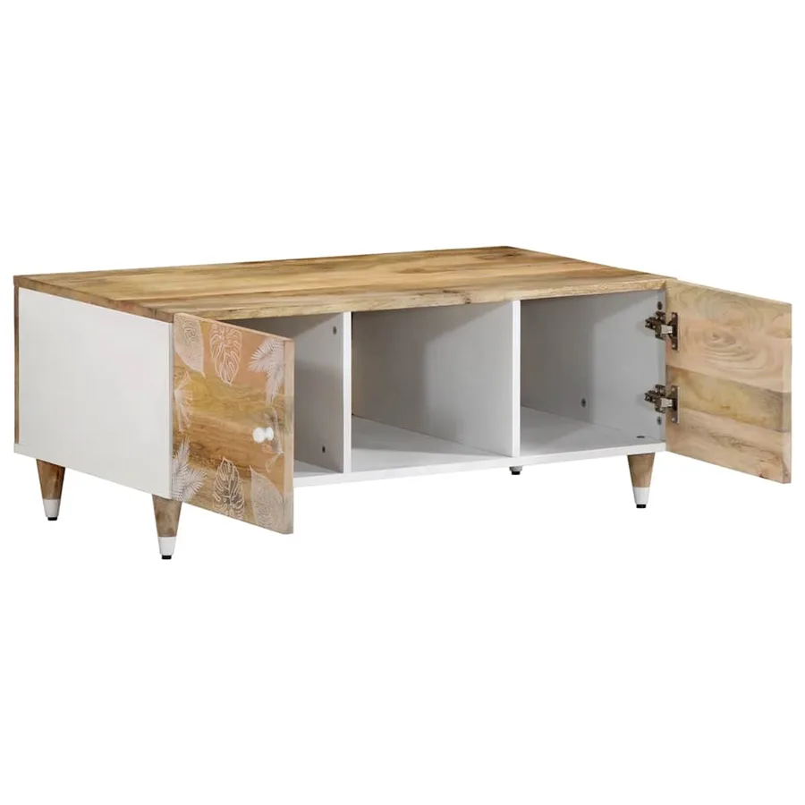 Table basse 100x54x40 cm bois de manguier massif - 3