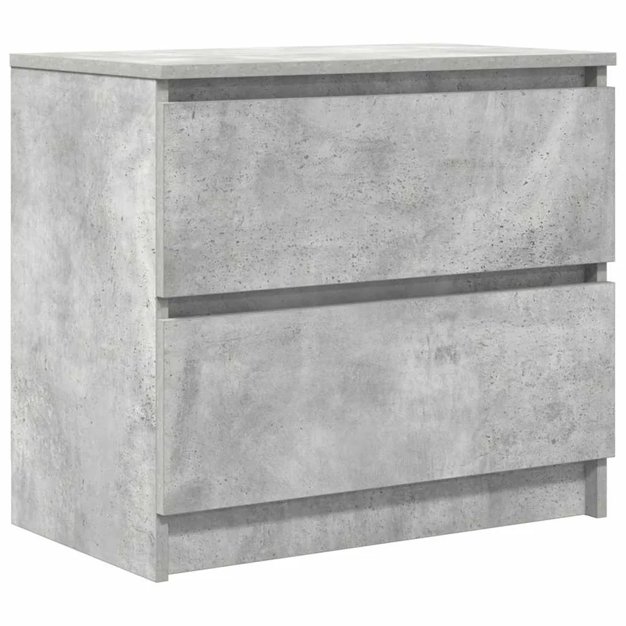 Meuble TV gris béton 60x35x54 cm bois d'ingénierie - 2