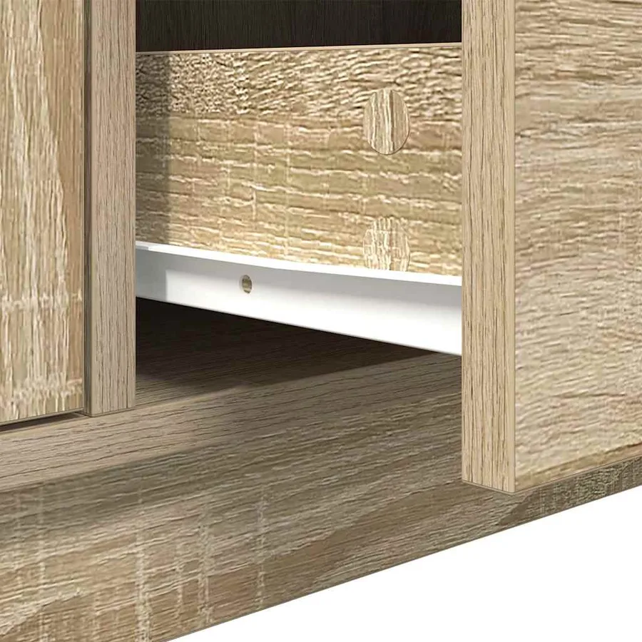 Meuble TV avec lumières LED chêne sonoma 100x41x50 cm - 12