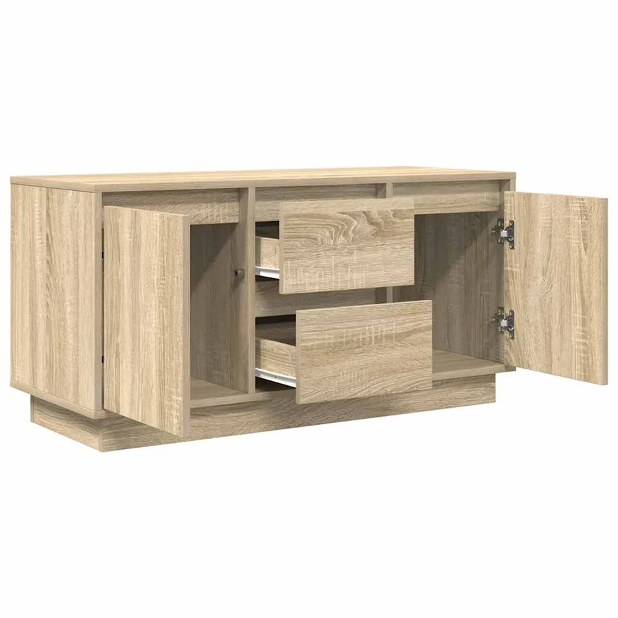 Meuble TV avec lumières LED chêne sonoma 100x41x50 cm - 6