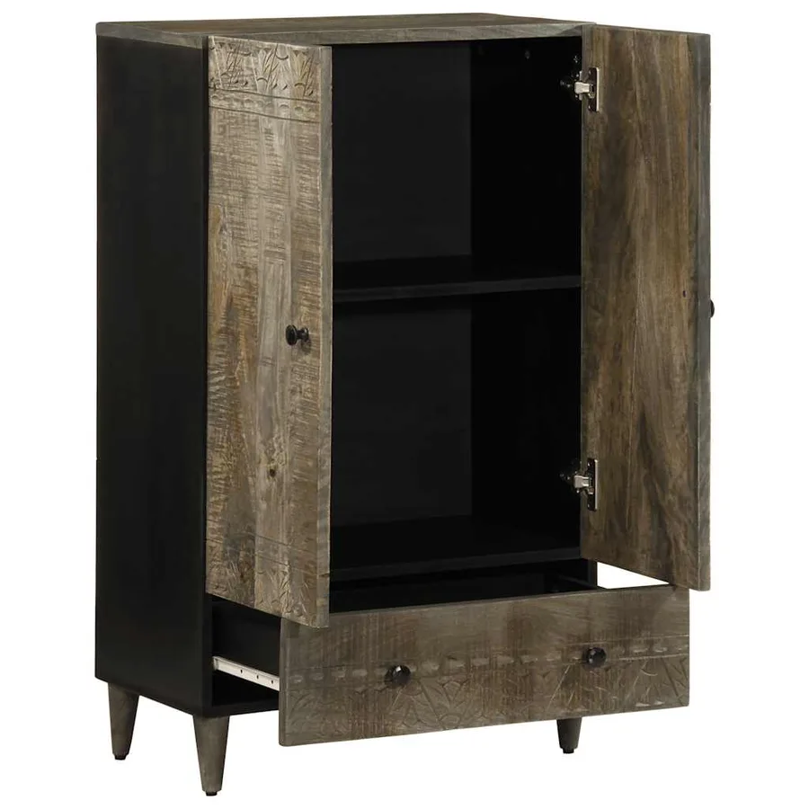 Buffet 60x33x100 cm bois de manguier massif - 2