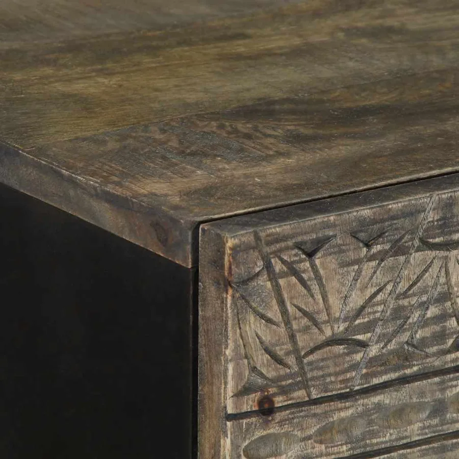 Buffet 60x33x100 cm bois de manguier massif - 6