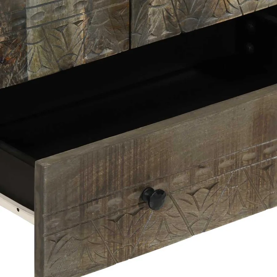 Buffet 60x33x100 cm bois de manguier massif - 8