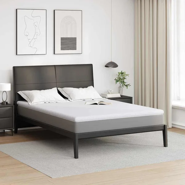 Surmatelas Blanc 160 x 200 cm Tissu Jacquard