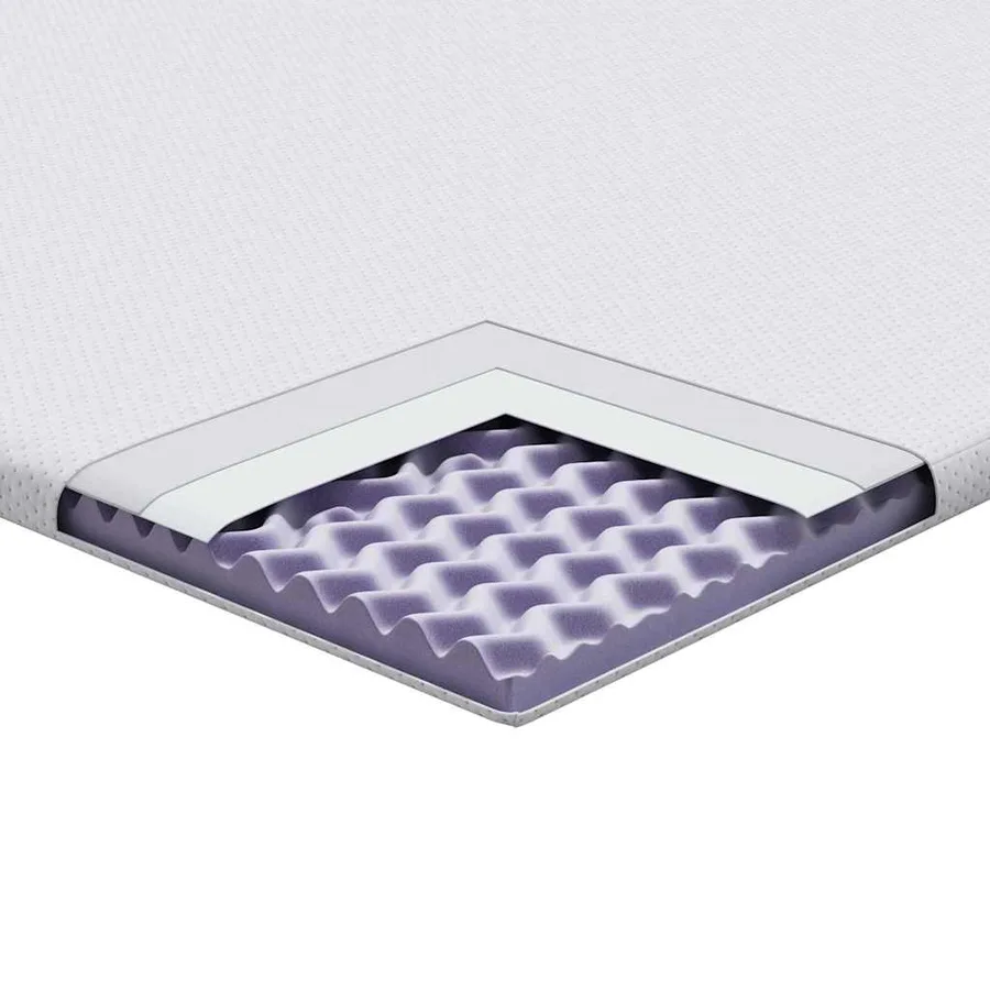 Surmatelas Blanc 80 x 200 cm Tissu Jacquard - 8