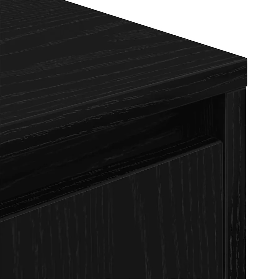 Table de chevet avec lumières LED noir 38x34x50 cm - 10