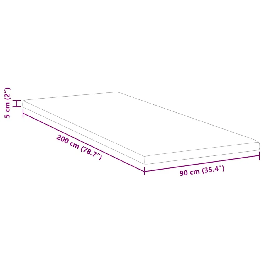 Surmatelas en mousse à mémoire 90 x 200 cm Thick Doux Blanc - 11