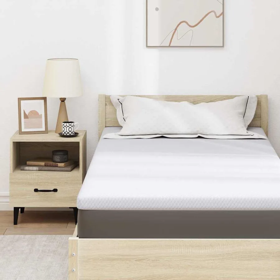 Surmatelas en mousse à mémoire 90 x 200 cm Thick Doux Blanc - 7