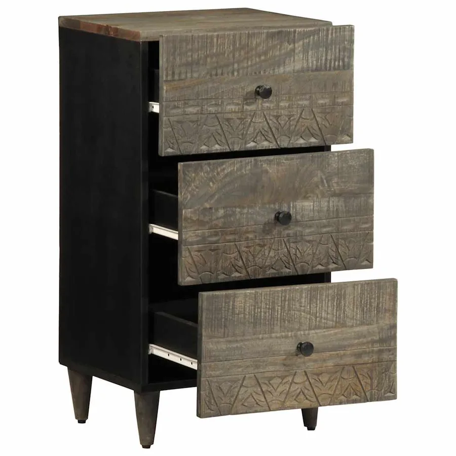 Buffet 40x33x75 cm bois massif de manguier - 2