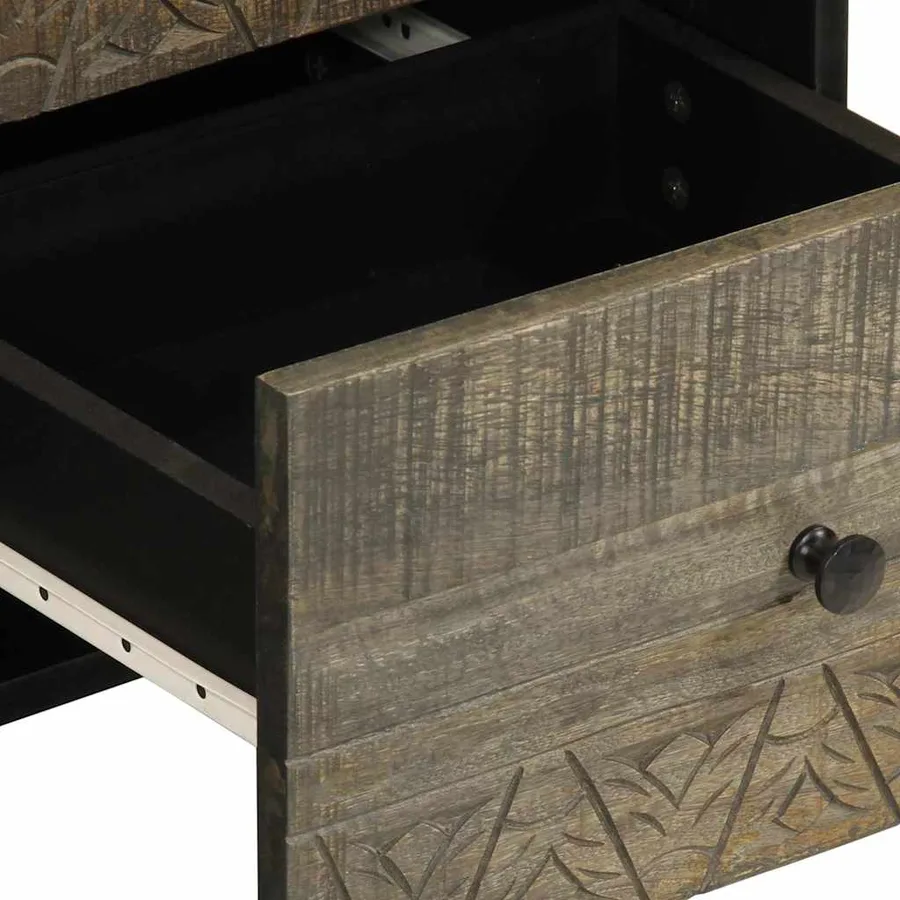 Buffet 40x33x75 cm bois massif de manguier - 7