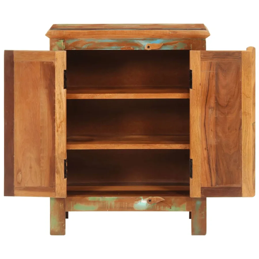 Buffet avec 2 portes 55x30x70 cm bois massif de récupération - 3
