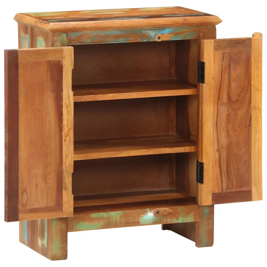 Buffet avec 2 portes 55x30x70 cm bois massif de récupération - 4