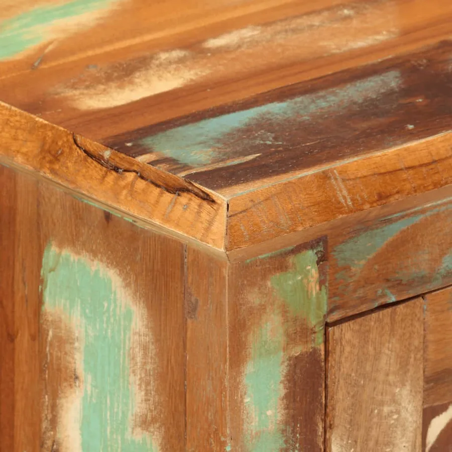 Buffet avec 2 portes 55x30x70 cm bois massif de récupération - 6