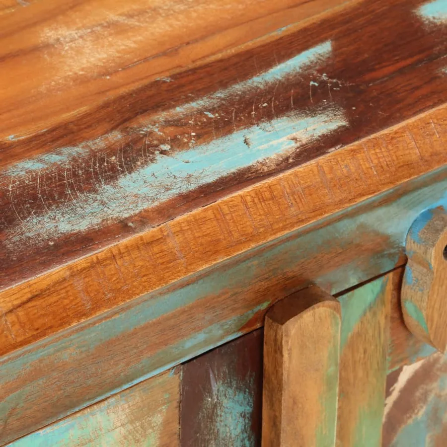 Buffet avec 2 portes 55x30x70 cm bois massif de récupération - 7