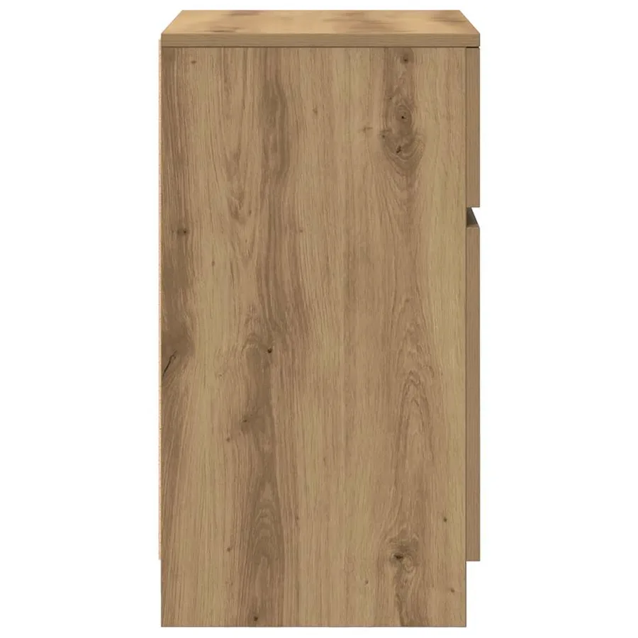 Tables de chevet 2 pcs chêne artisanal 39x35x65 cm - 8