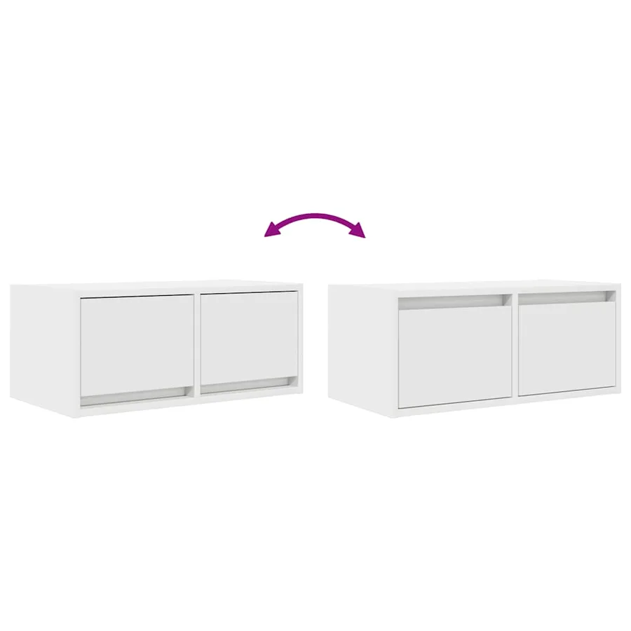 Meubles TV 2 pcs blanc 60x31x25,5 cm bois d'ingénierie - 13