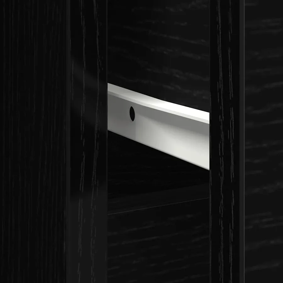 Buffet avec tiroir chêne noir 101x35x76 cm bois d'ingénierie - 12