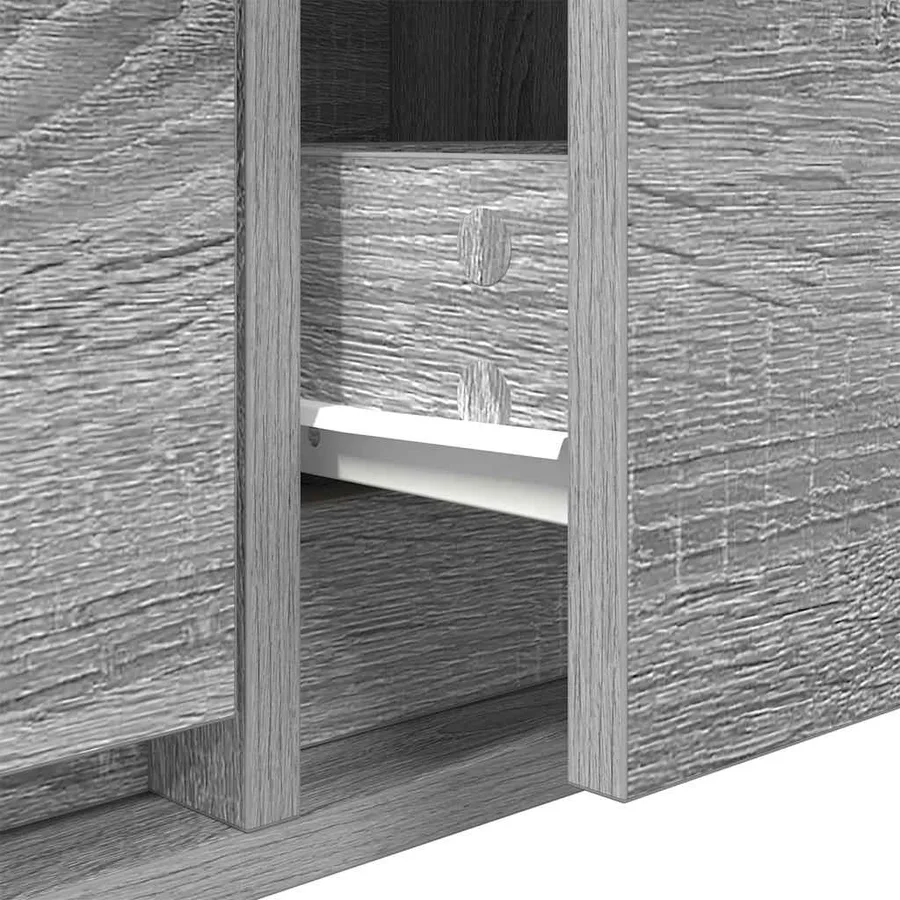 Meuble TV sonoma gris 60x31x25,5 cm bois d'ingénierie - 10