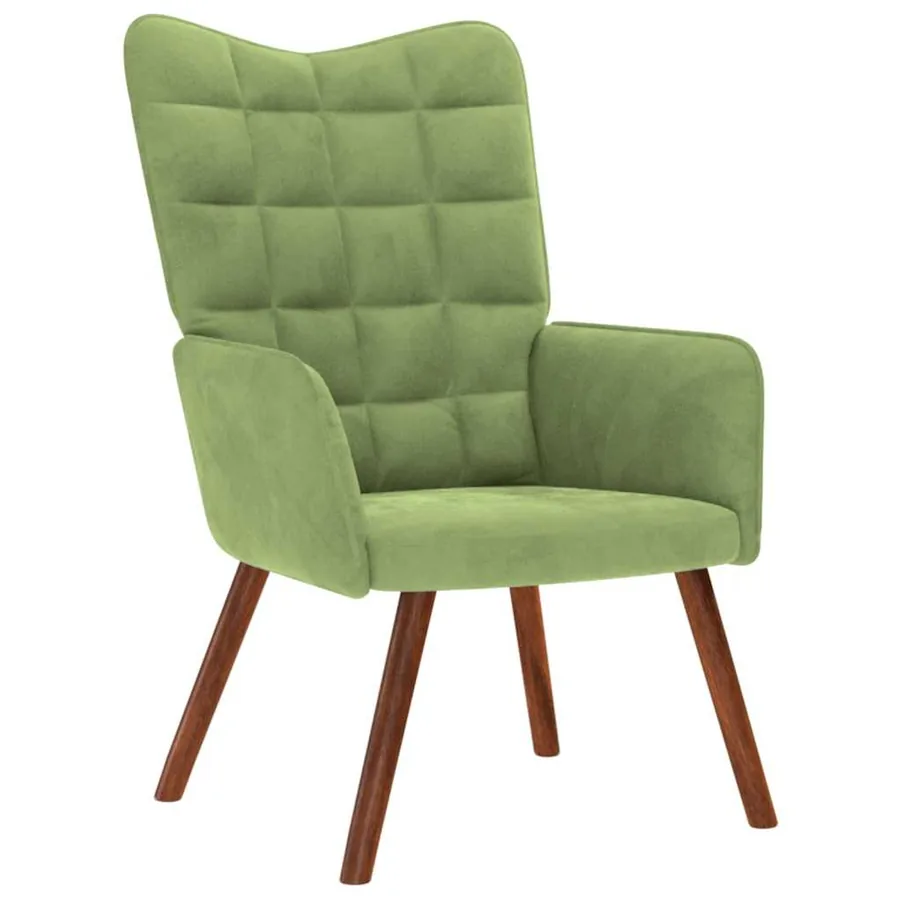Chaise de relaxation Vert clair Velours