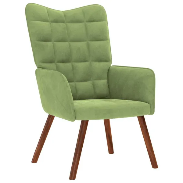 Chaise de relaxation Vert clair Velours