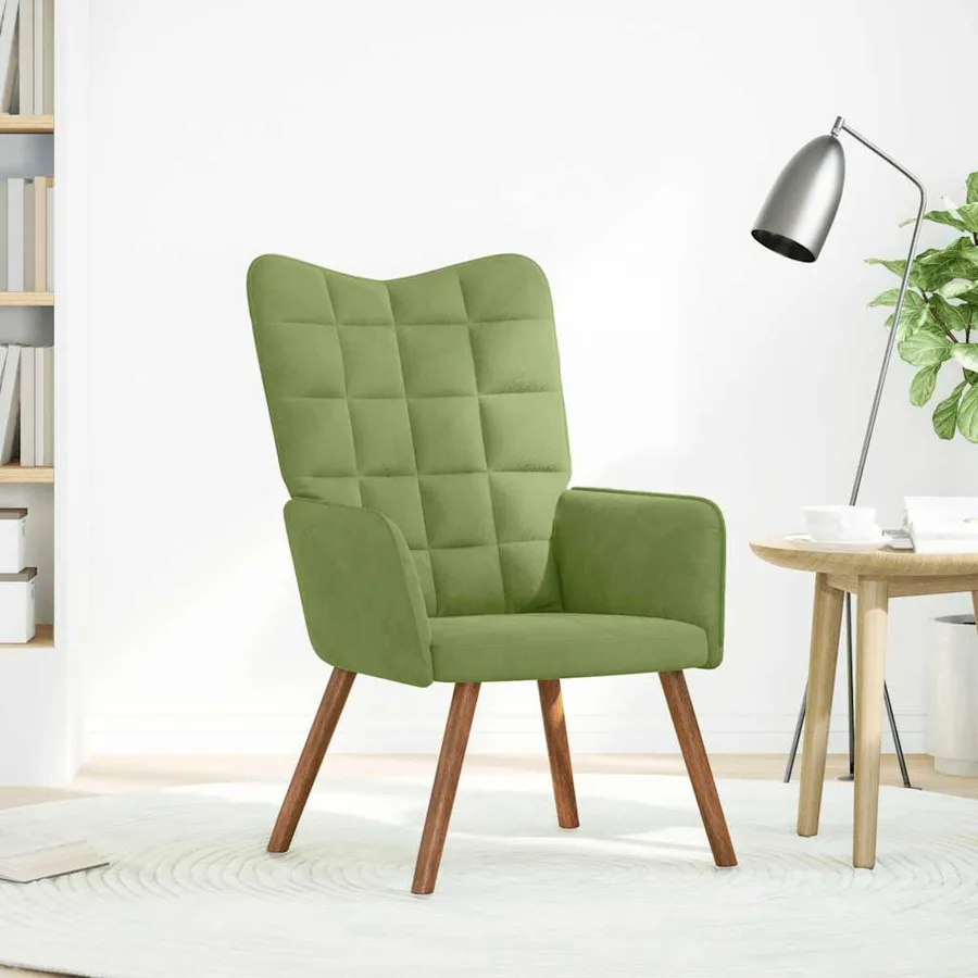 Chaise de relaxation Vert clair Velours - 2