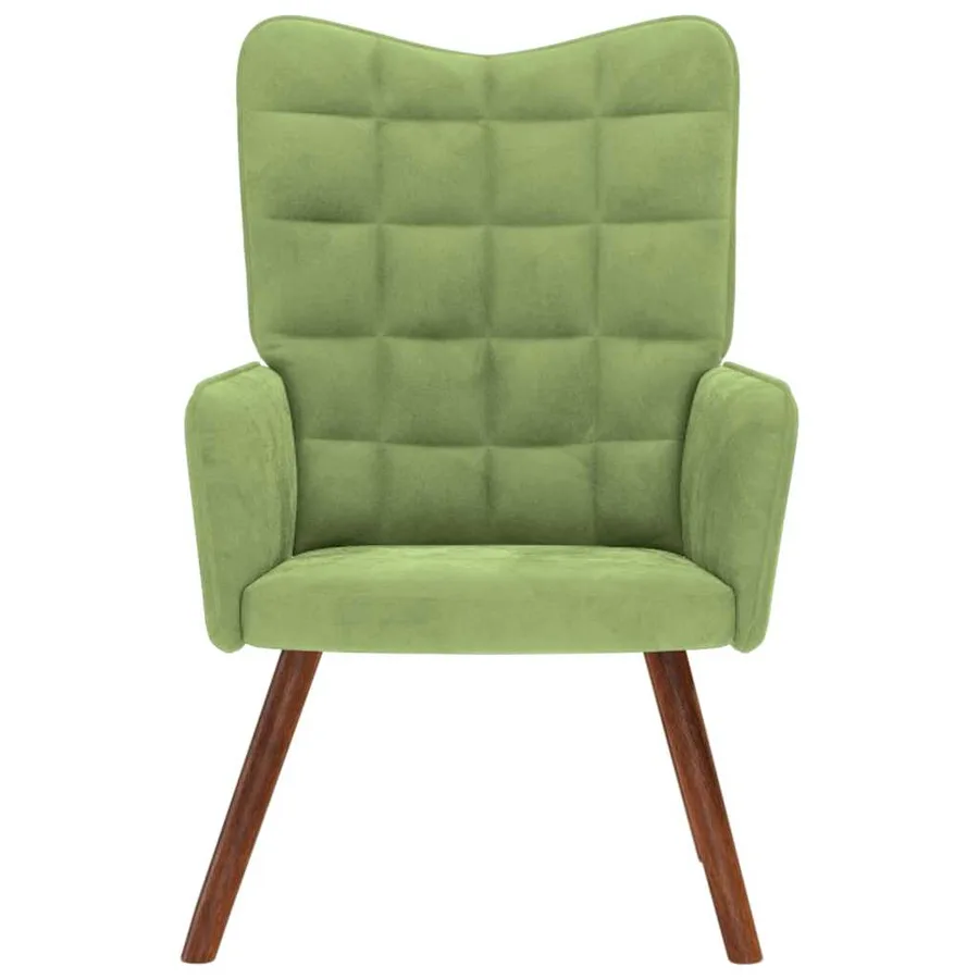 Chaise de relaxation Vert clair Velours - 3