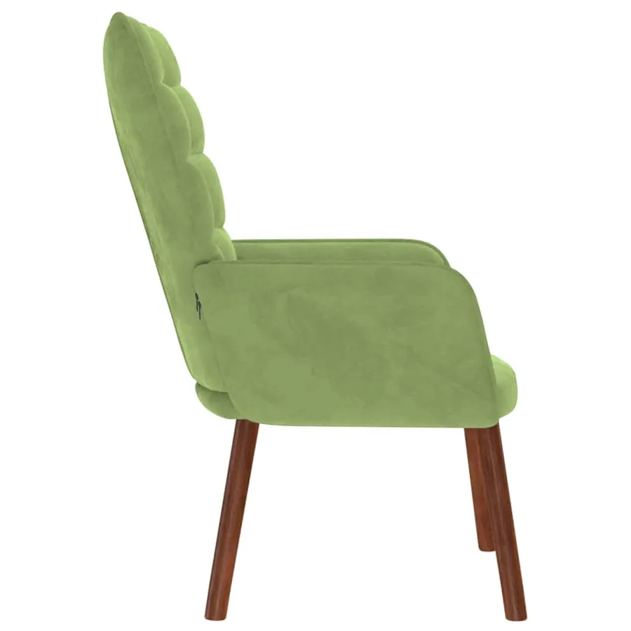 Chaise de relaxation Vert clair Velours - 4