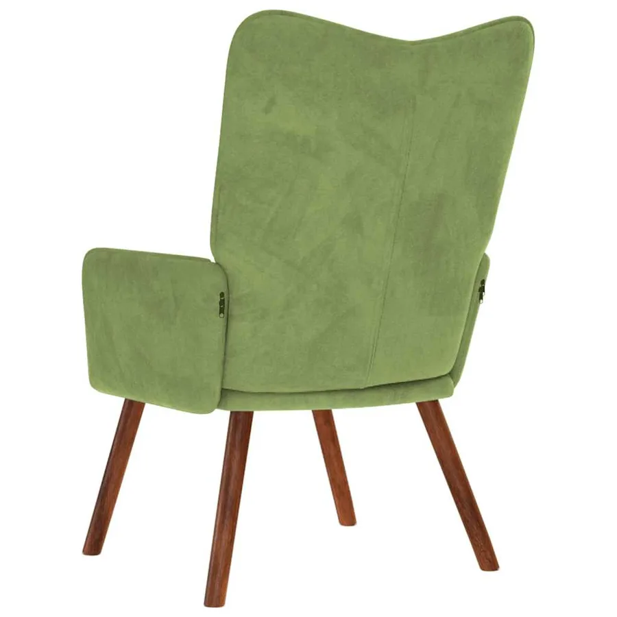 Chaise de relaxation Vert clair Velours - 5