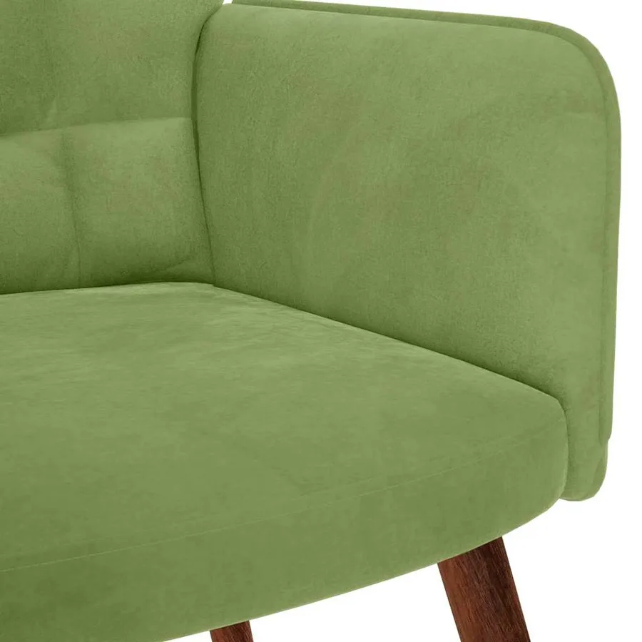 Chaise de relaxation Vert clair Velours - 6