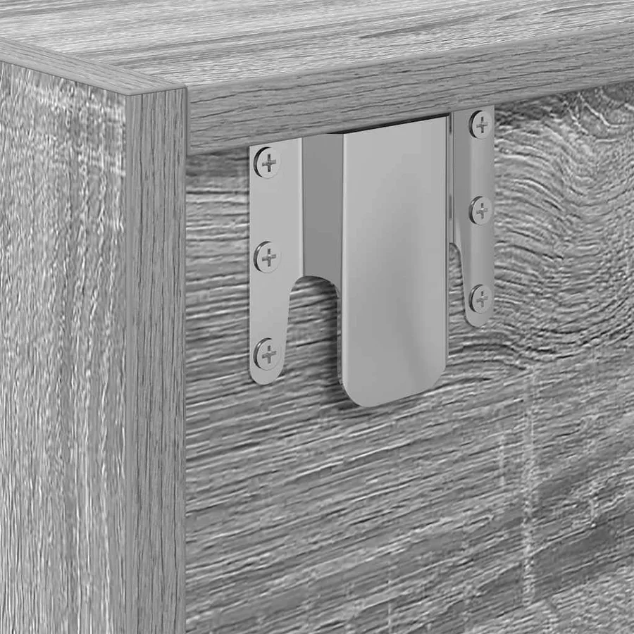 Meuble TV sonoma gris 80x31x25,5 cm bois d'ingénierie - 11