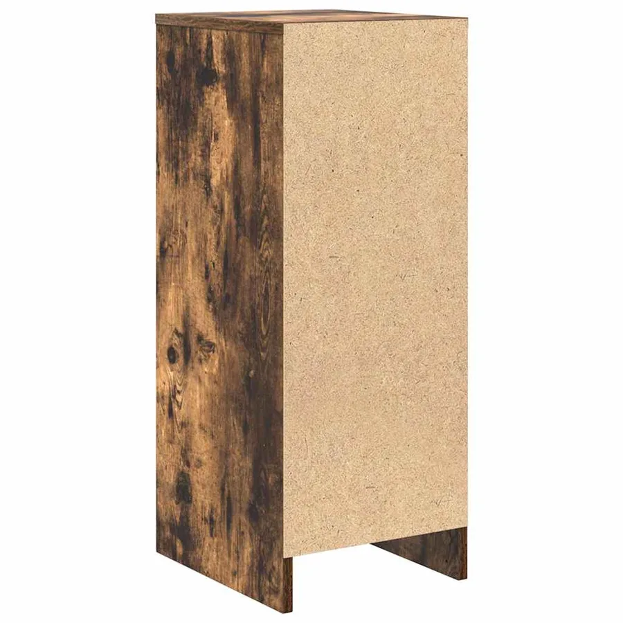 Buffet chêne fumé 29,5x34x76 cm bois d'ingénierie - 8