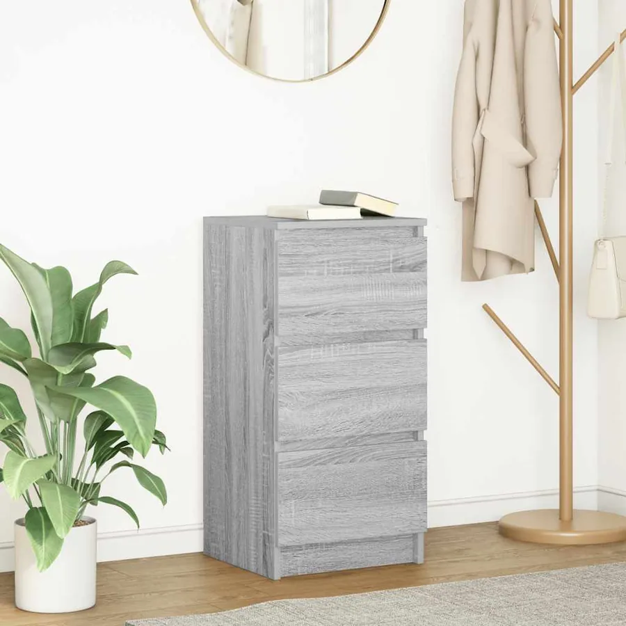 Buffet sonoma gris 37,5x35x76 cm bois d'ingénierie