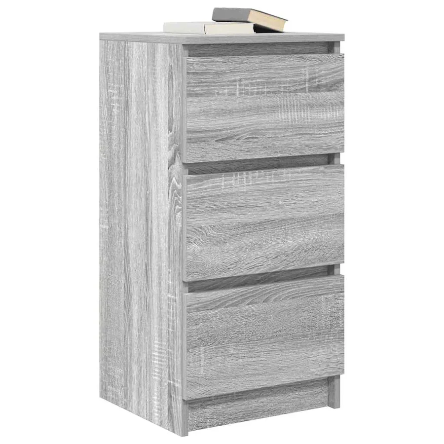 Buffet sonoma gris 37,5x35x76 cm bois d'ingénierie - 4