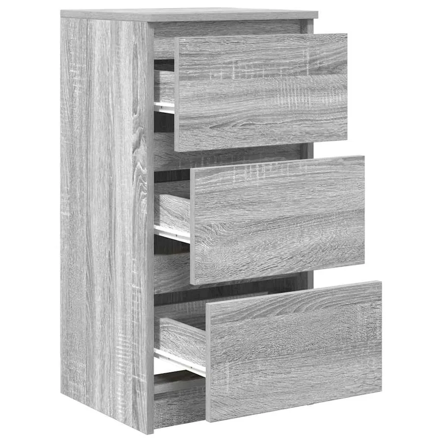 Buffet sonoma gris 37,5x35x76 cm bois d'ingénierie - 5