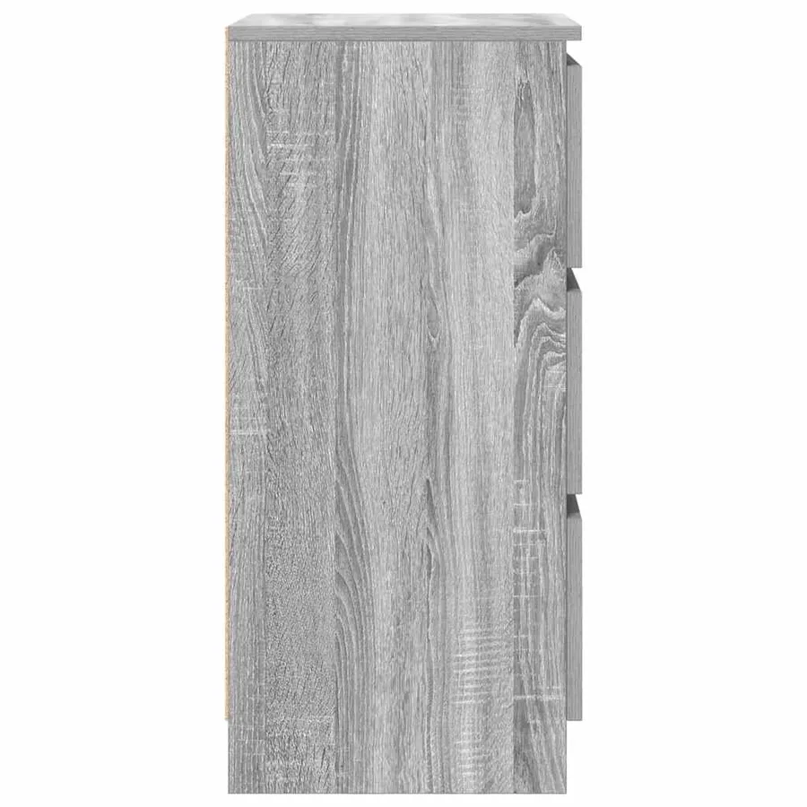 Buffet sonoma gris 37,5x35x76 cm bois d'ingénierie - 7