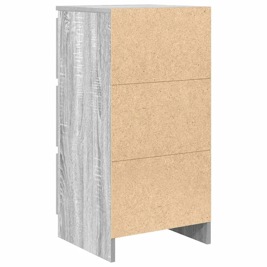 Buffet sonoma gris 37,5x35x76 cm bois d'ingénierie - 8