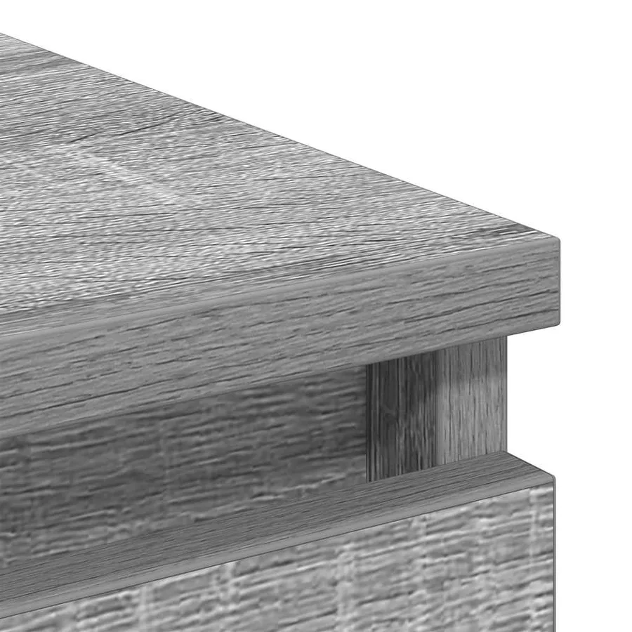 Buffet sonoma gris 37,5x35x76 cm bois d'ingénierie - 9