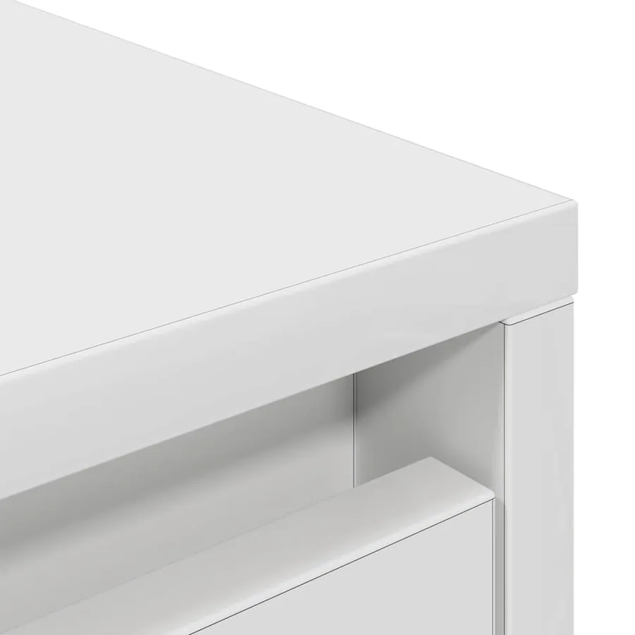 Buffet haut blanc 29,5x34x119,5 cm bois d'ingénierie - 10