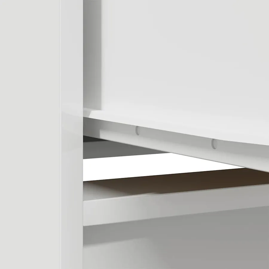 Buffet haut blanc 29,5x34x119,5 cm bois d'ingénierie - 11