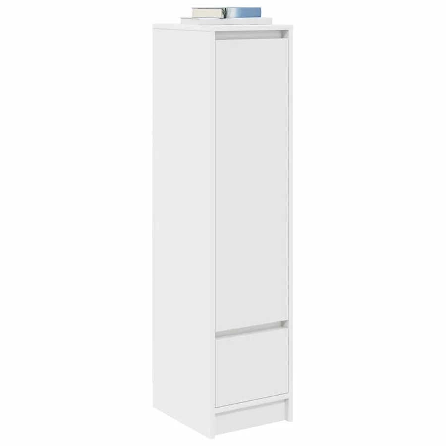 Buffet haut blanc 29,5x34x119,5 cm bois d'ingénierie - 4