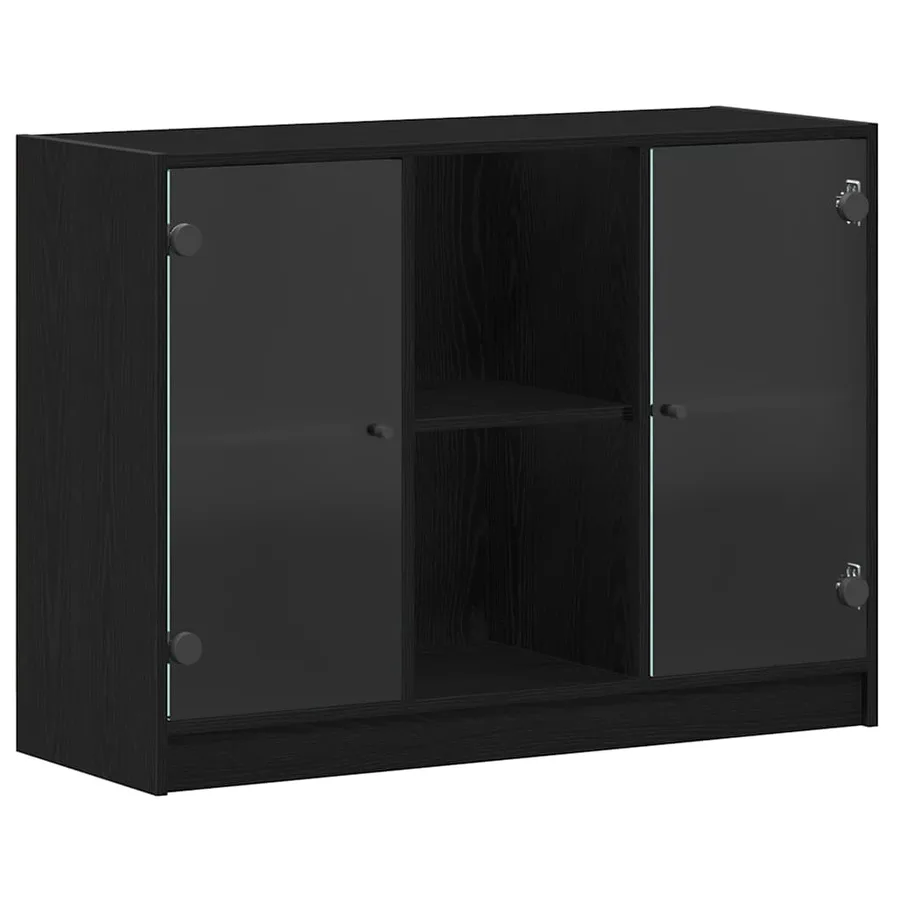 Buffet Chêne noir 100 x 37 x 75.5 cm - 2