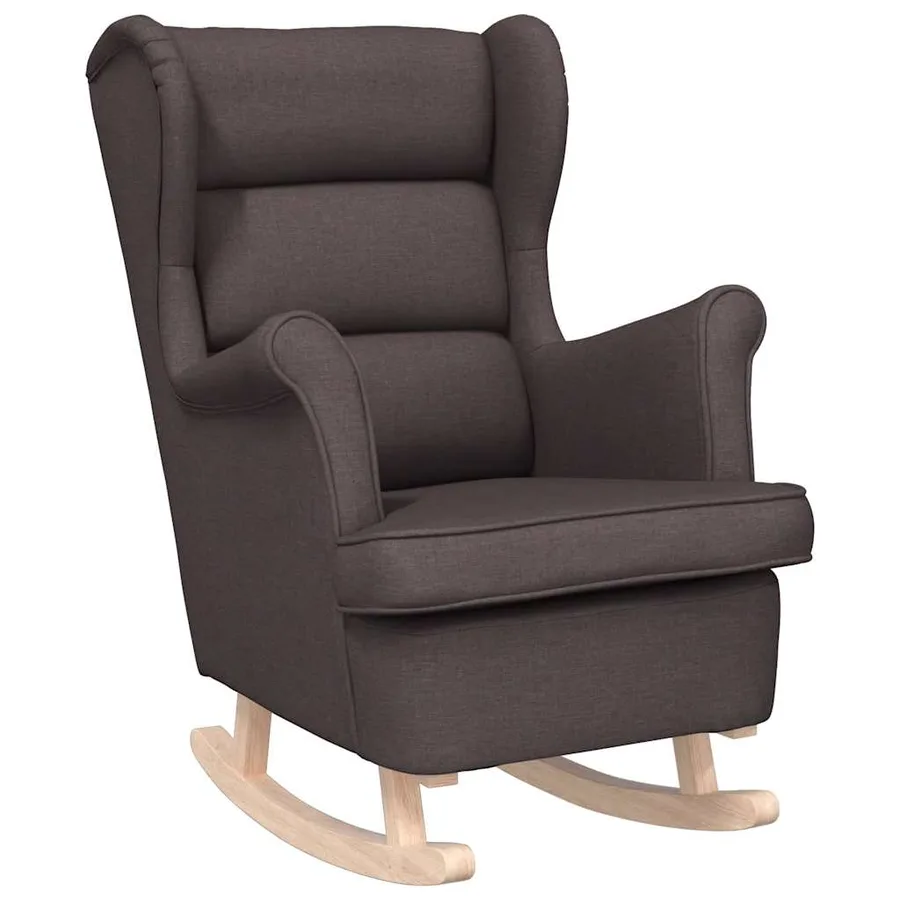 Chaise à bascule marron foncé 74x90x102 cm tissu - 2
