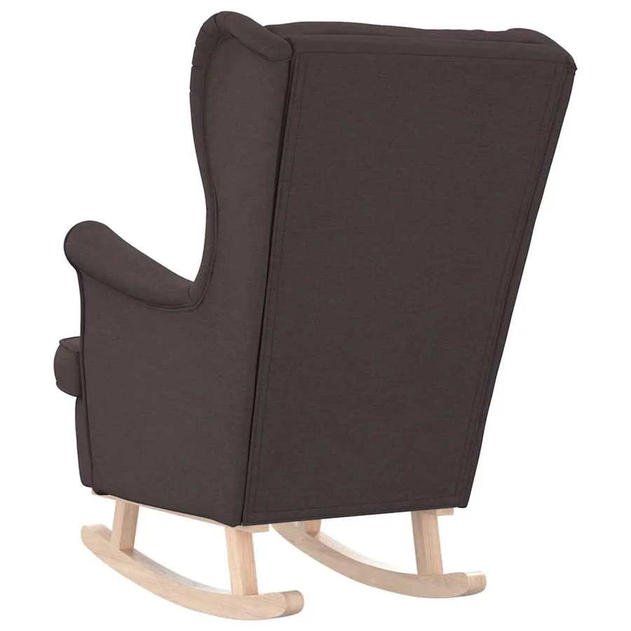 Chaise à bascule marron foncé 74x90x102 cm tissu - 6